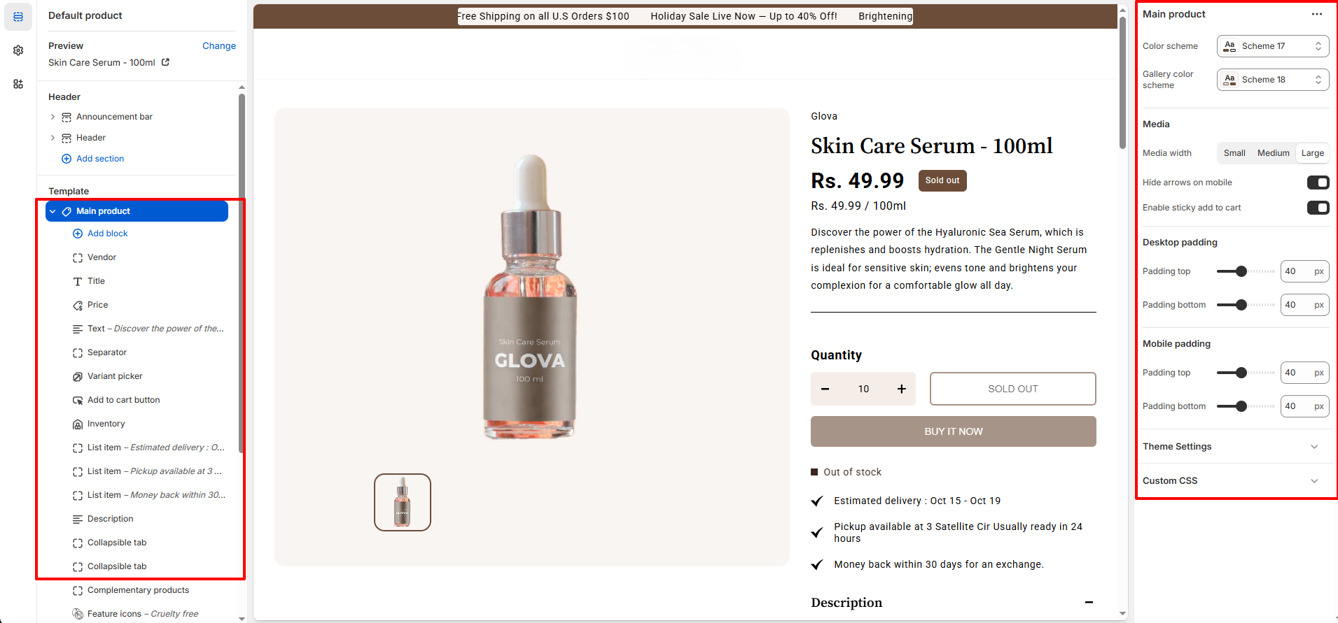 Nexus Product Page Blocks