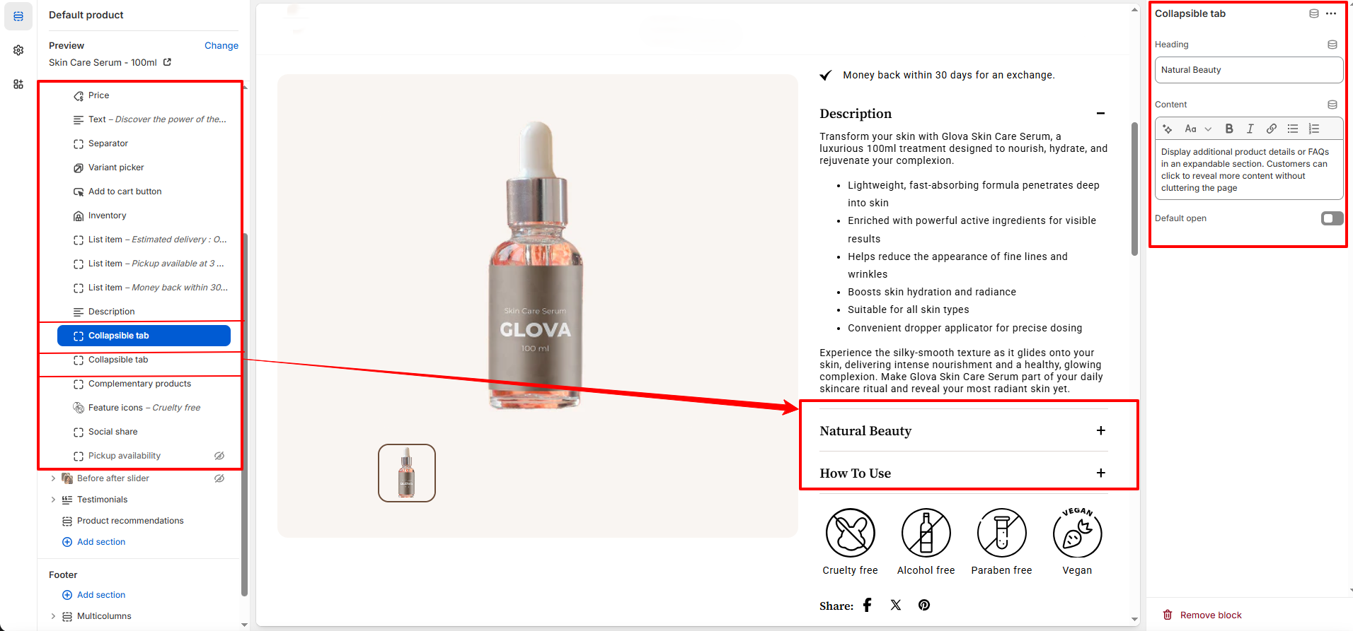 Nexus Collapsible Content