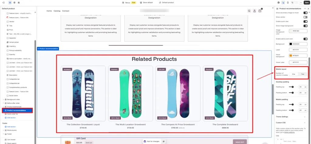 Configure the Mobile Layout