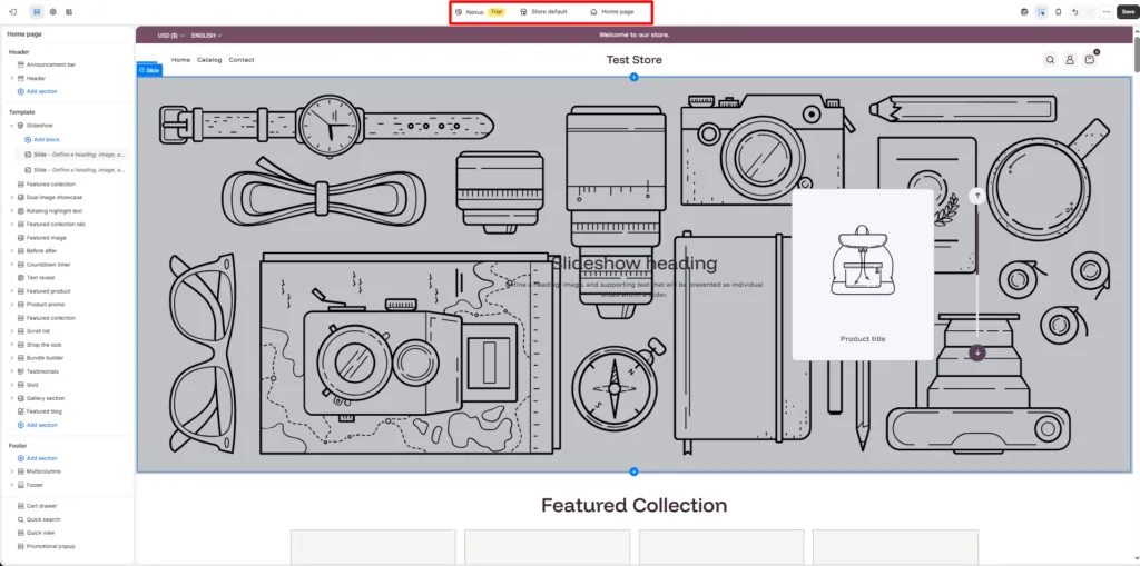 Customize the Nexus Theme Homepage