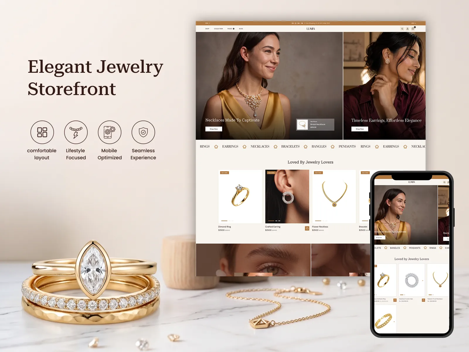 Elegant Jewelry Storefront