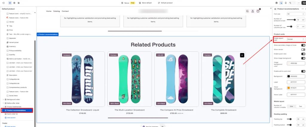 Product Card Image Aspect Ratio