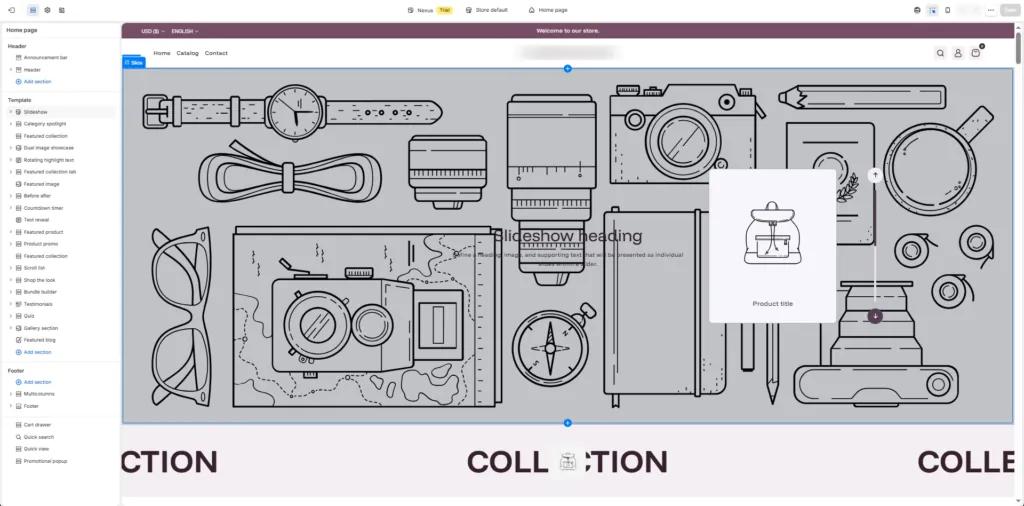 Open the Nexus Theme Editor