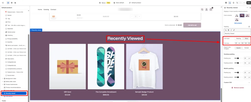 Select the Font Style and Choose the font size