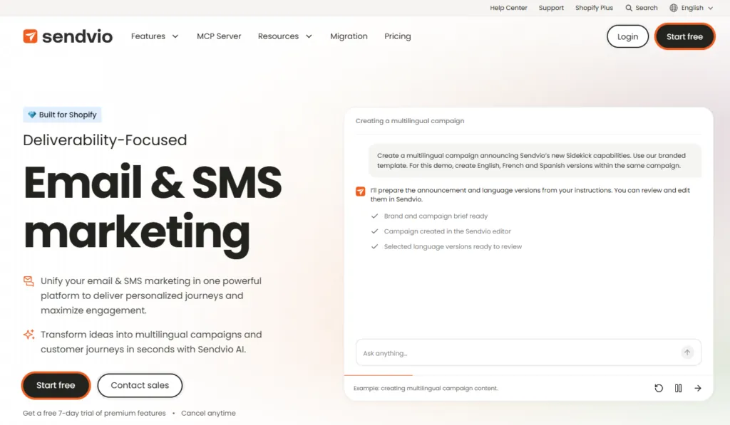 Sendvio: Email Marketing & SMS