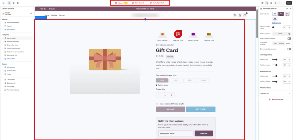 Go to the Single Product Page