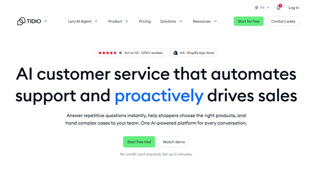 Tidio: AI Chatbot & Live Chat